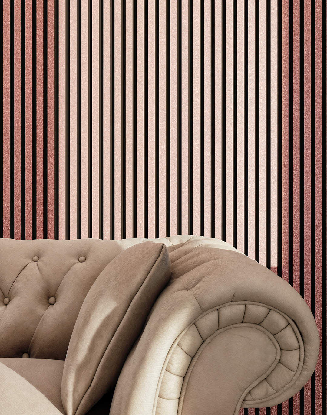 Akustikpaneel Pink Glitter 240x60 cm