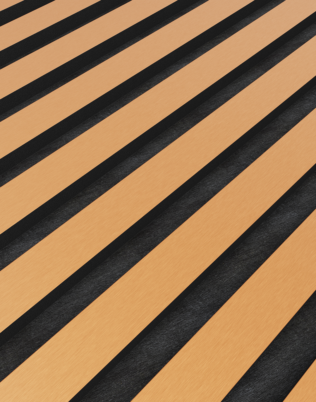 Akustikpaneel Brushed Copper 240x60 cm