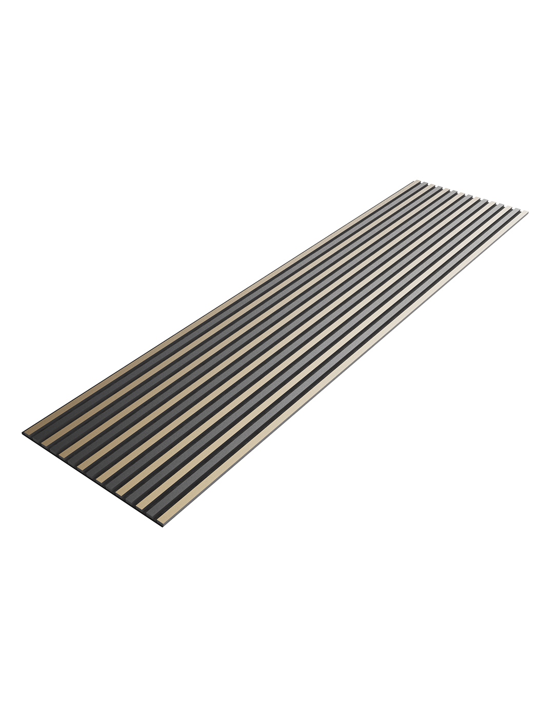 Akustikpaneel Brushed Black & Gold 240x60 cm