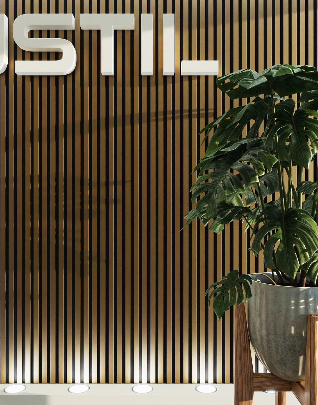 Akustikpaneel Brushed Gold Muster