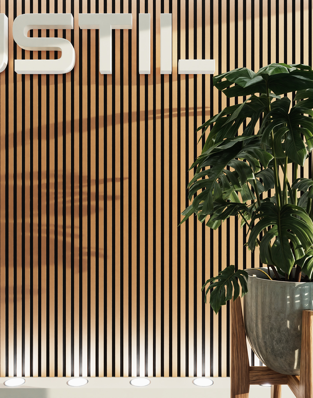 Akustikpaneel Brushed Copper 240x60 cm