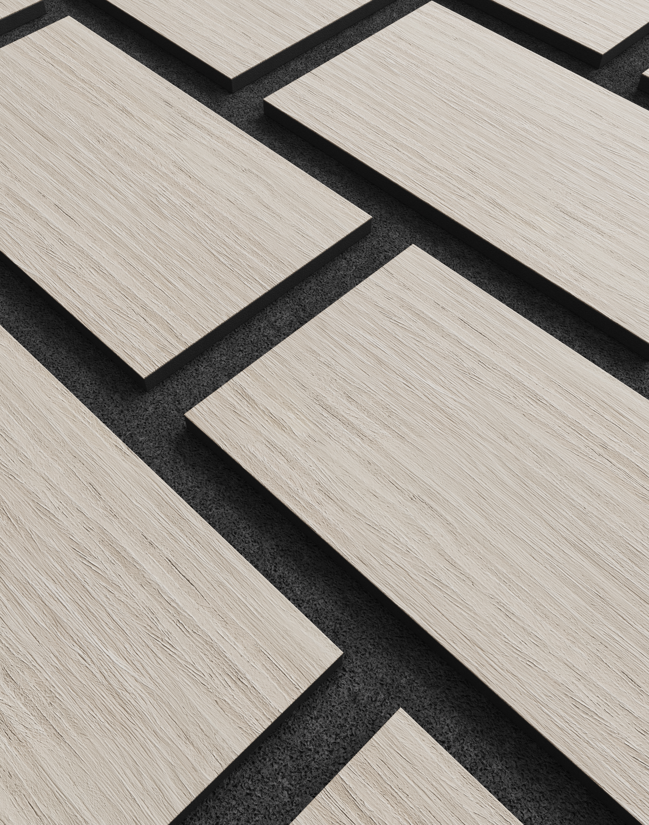 Akustikpaneel Bricks Blonde Ash 240x60 cm