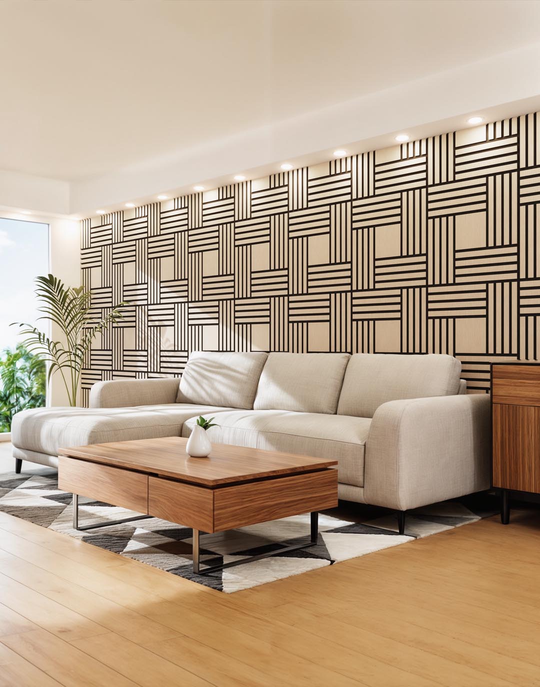 Akustikpaneel Vectra Blonde Ash 240x60 cm