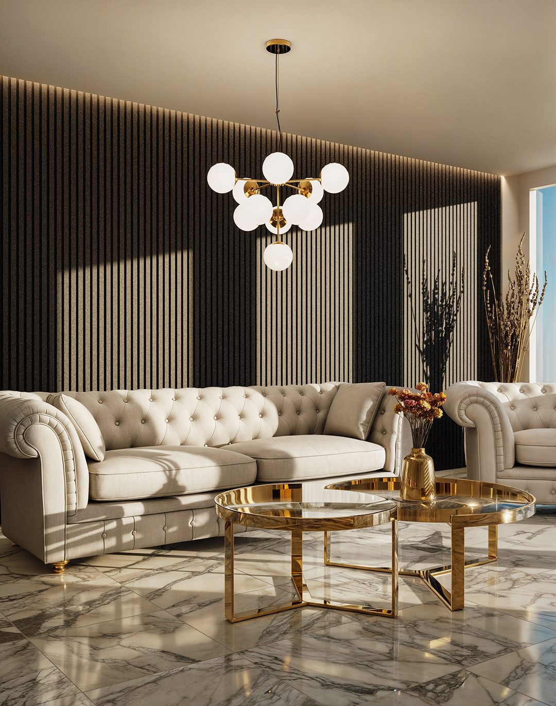 Akustikpaneel Black Glitter 240x60 cm