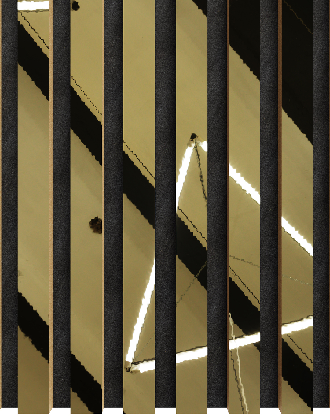 Akustikpaneel Mirror Gold 240x60 cm