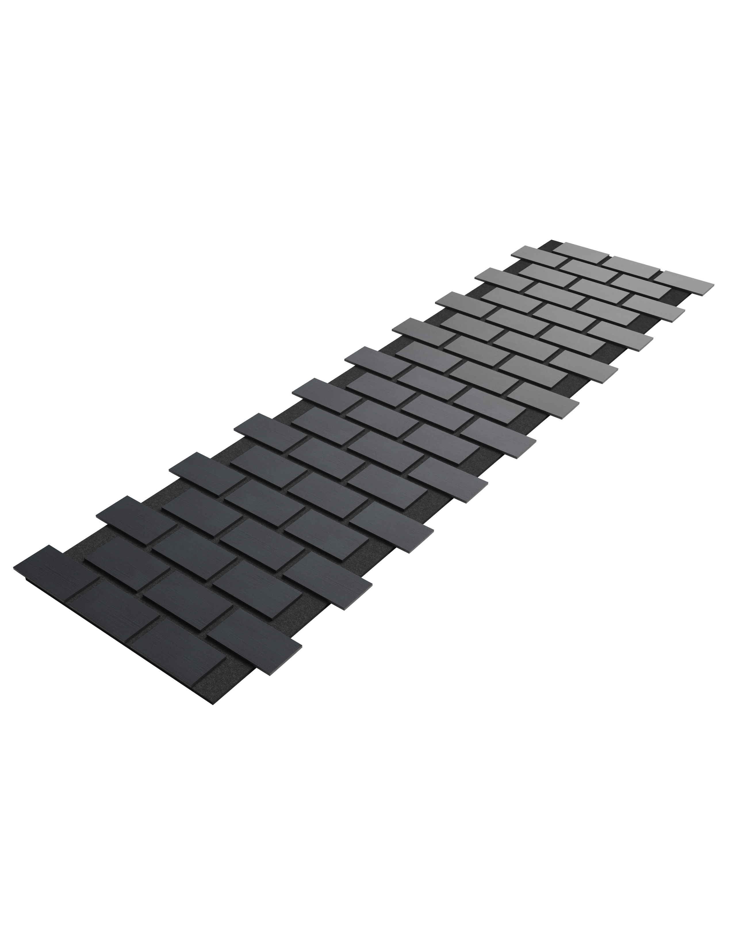 Akustikpaneel Bricks Graphite Black 240x60 cm