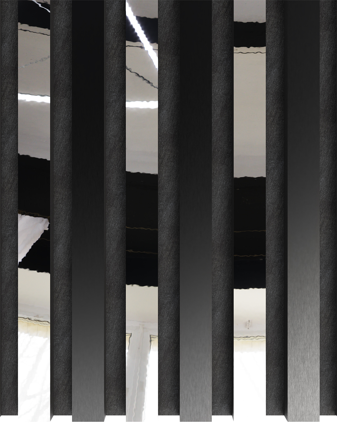 Akustikpaneel Brushed Black & Mirror 240x60 cm Akustikpaneel Brushed Black & Mirror 240x60 cm