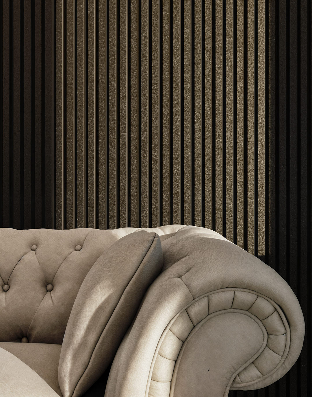 Akustikpaneel Black Glitter 240x60 cm