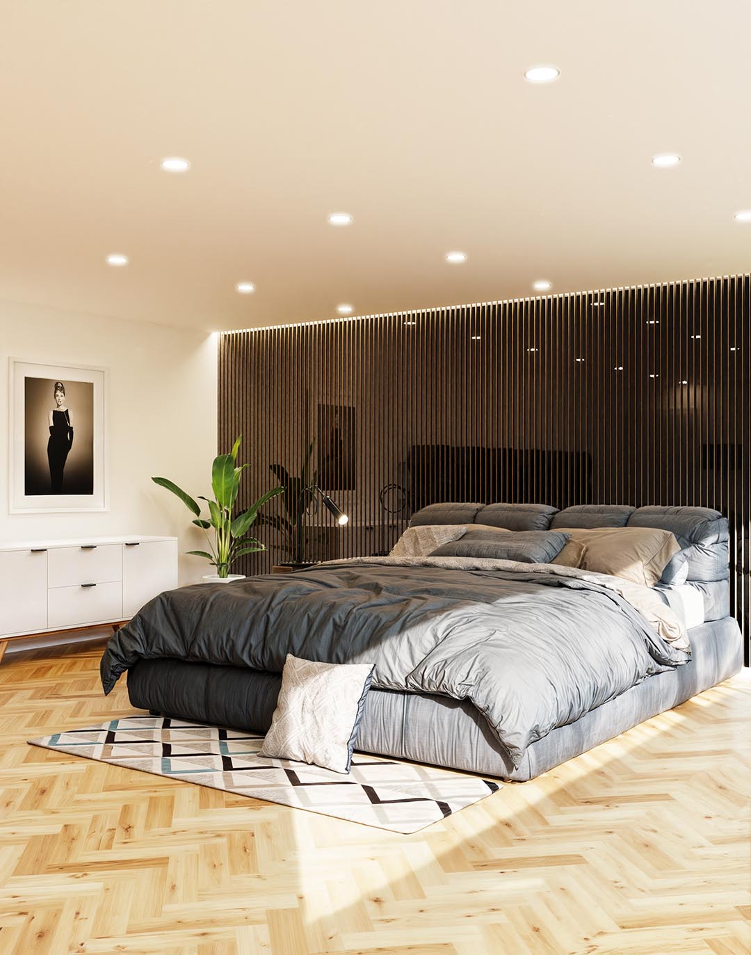 Akustikpaneel Mirror Black 240x60 cm