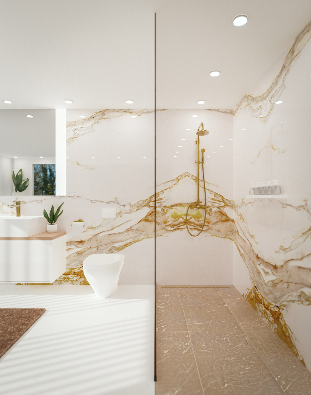 PVC-Paneel Marmor Dubai Gold 288x122 cm PVC-Paneel Marmor Dubai Gold 288x122 cm