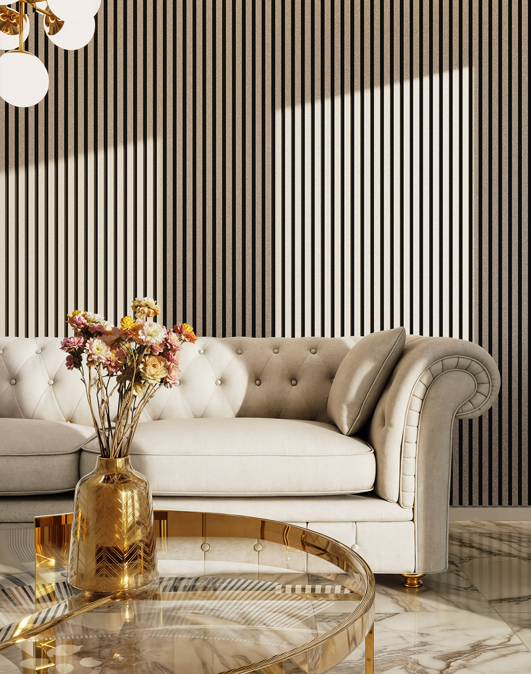 Akustikpaneel Silver Glitter 240x60 cm