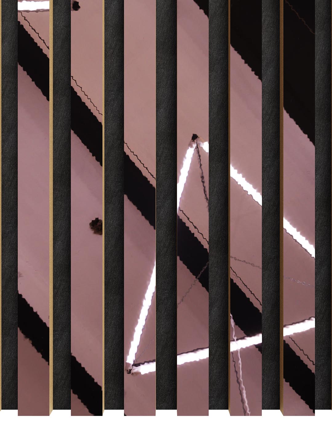 Akustikpaneel Mirror Rosé 240x60 cm