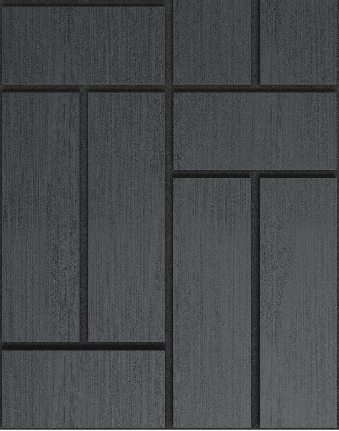 Akustikpaneel Rectina Graphite Black 240x60 cm