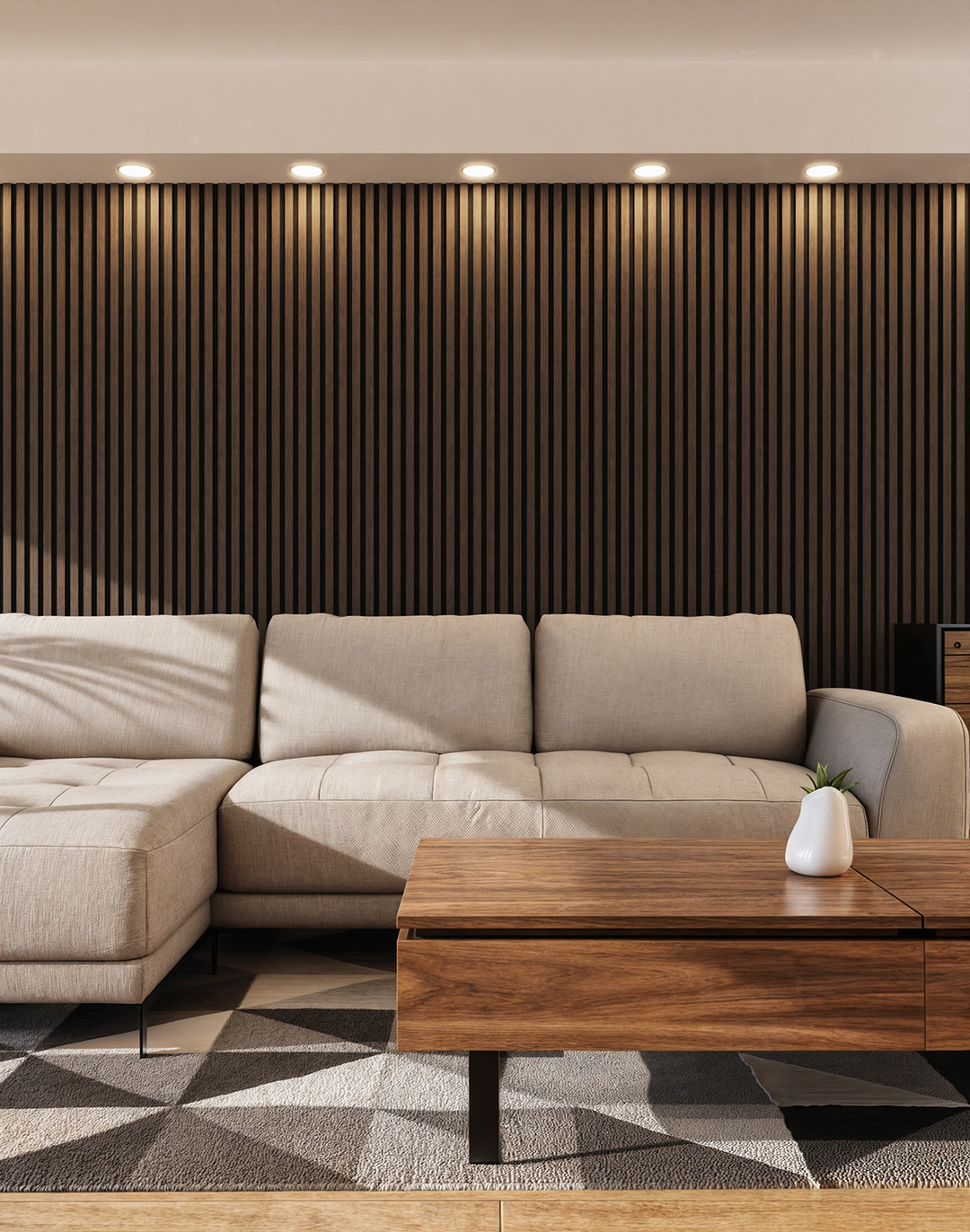 Akustikpaneel Aged Mahagony 240x60 cm Akustikpaneel Aged Mahagony 240x60 cm