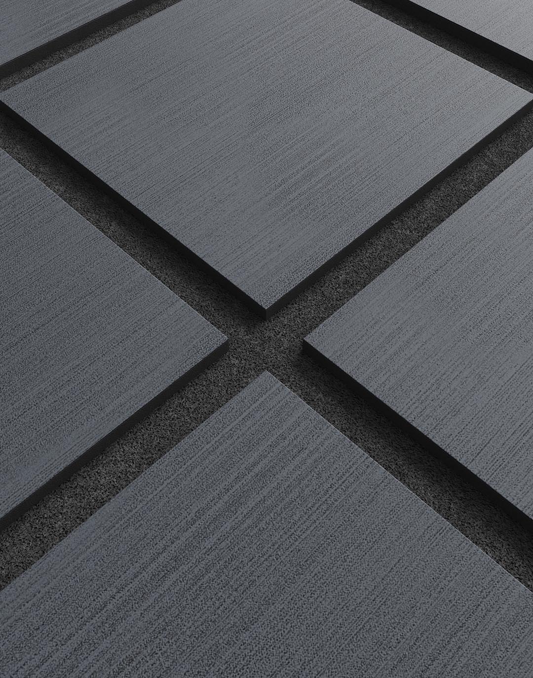 Akustikpaneel Quadra Graphite Black 240x60 cm Akustikpaneel Quadra Graphite Black 240x60 cm