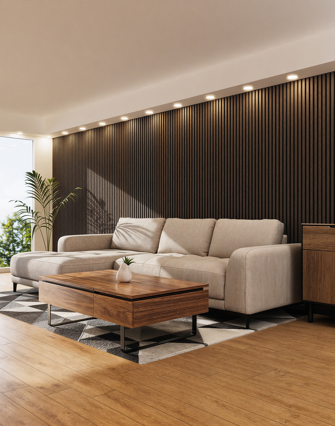 Akustikpaneel Aged Mahagony 240x60 cm