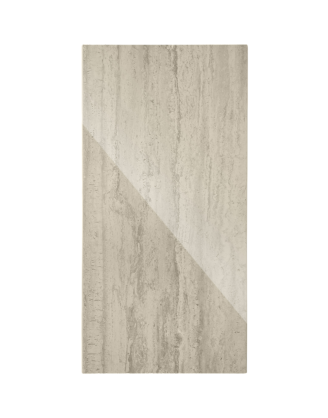 Wand- und Bodenfliese Seramiksan Traverten Beige Hochglanz 120x60 cm