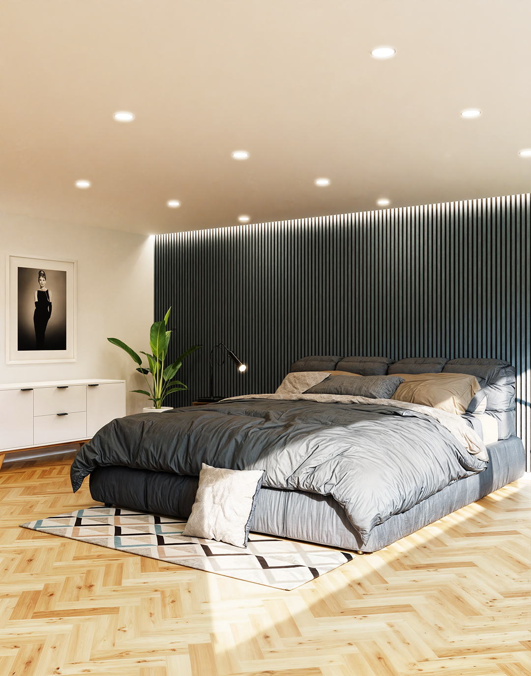 Akustikpaneel Ocean Blue Muster Akustikpaneel Ocean Blue Muster