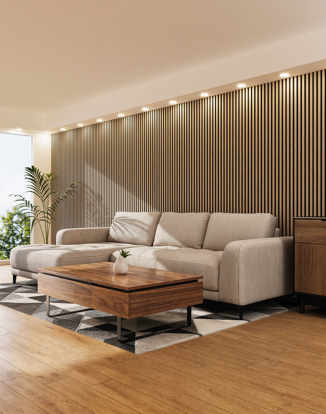 Akustikpaneel White Oak 240x60 cm Akustikpaneel White Oak 240x60 cm