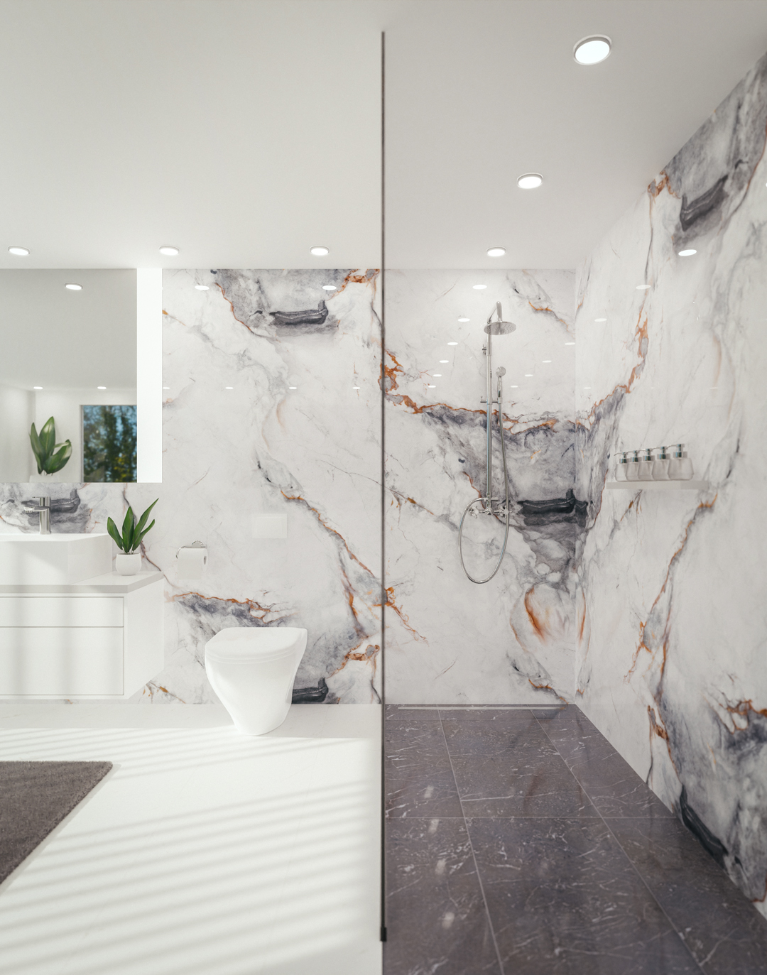 PVC-Paneel Marmor Santorini Breeze 288x122 cm