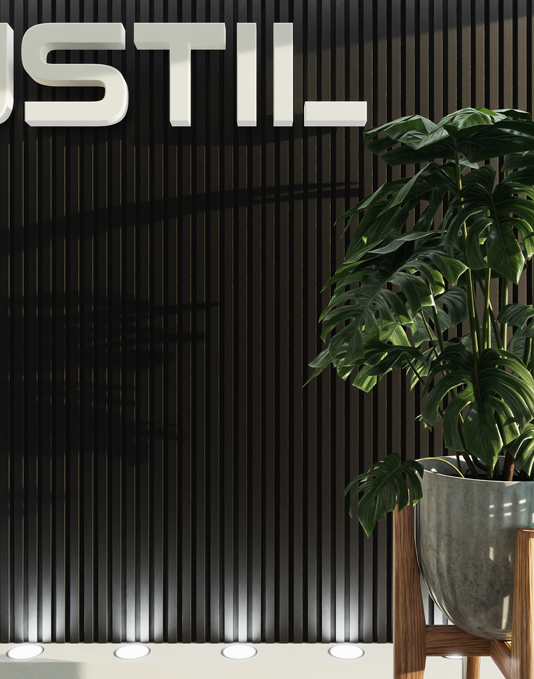 Akustikpaneel Brushed Black Muster Akustikpaneel Brushed Black Muster