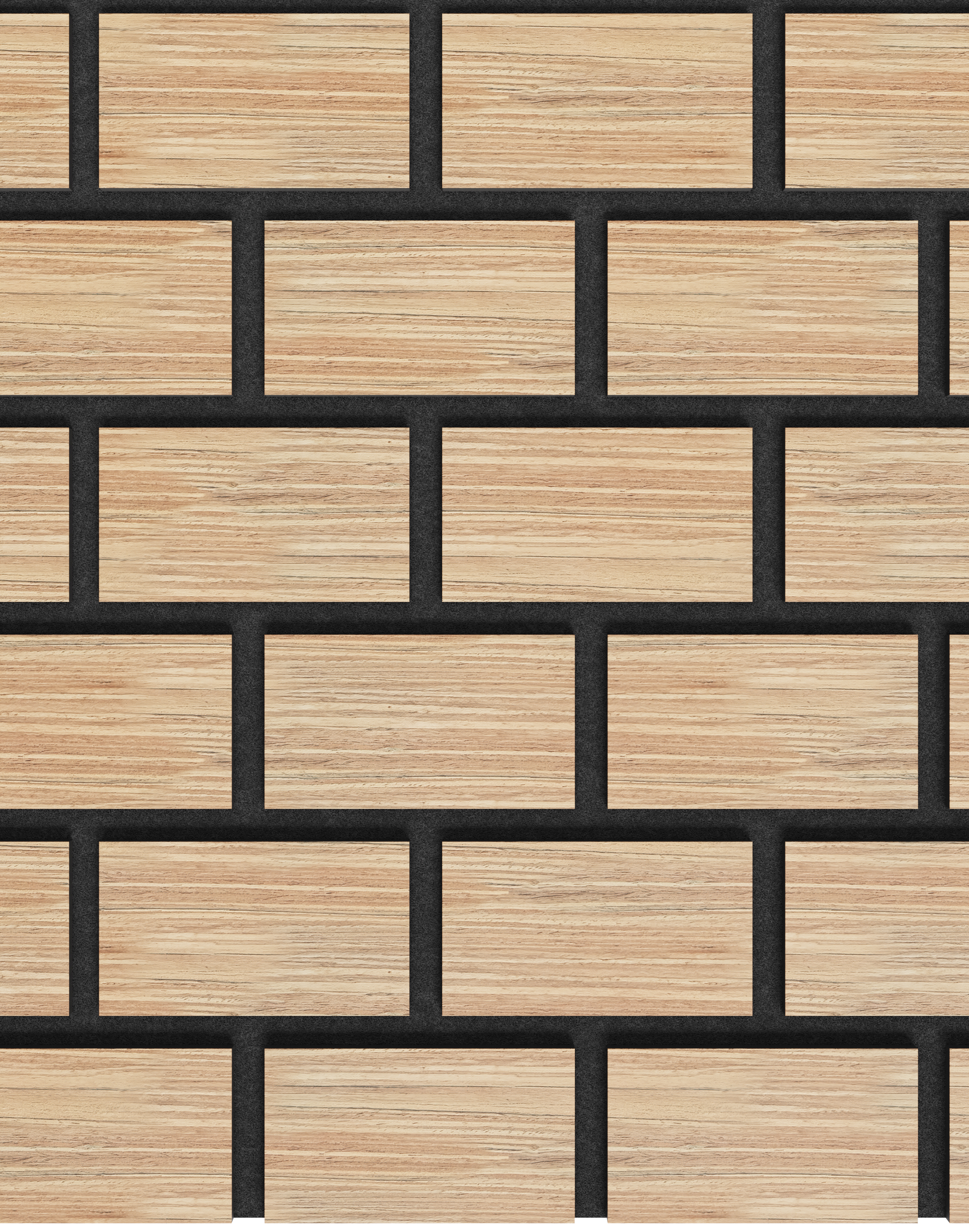 Akustikpaneel Bricks Golden Teak 240x60 cm Akustikpaneel Bricks Golden Teak 240x60 cm