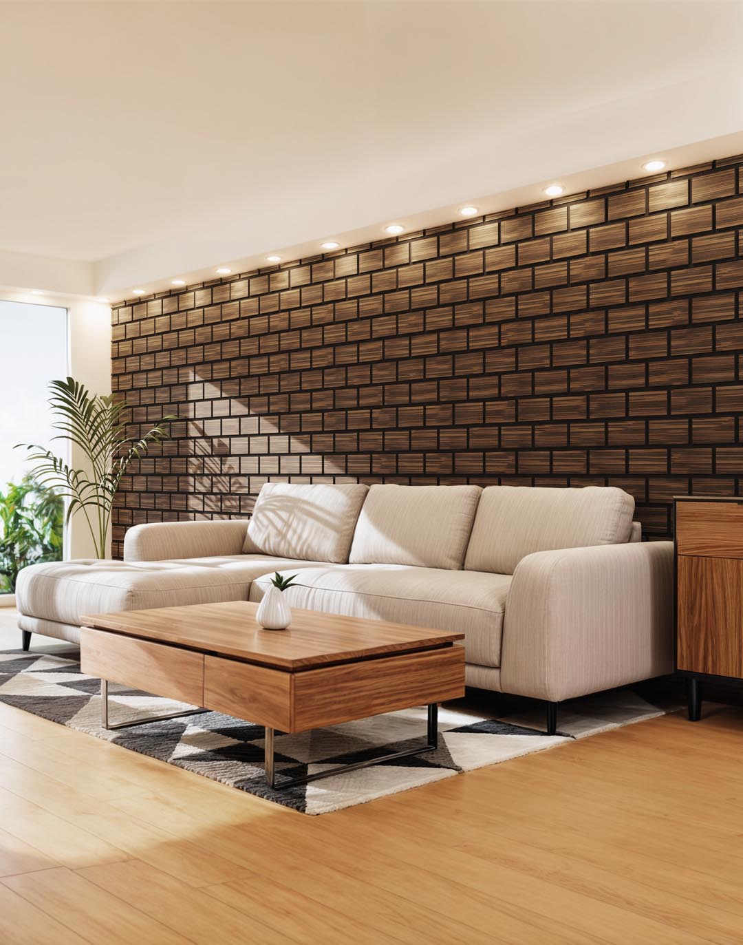 Akustikpaneel Bricks Zebrano 240x60 cm