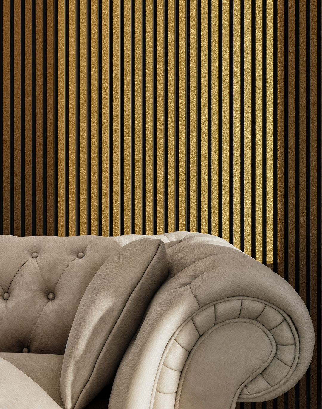 Akustikpaneel Golden Glitter 240x60 cm Akustikpaneel Golden Glitter 240x60 cm