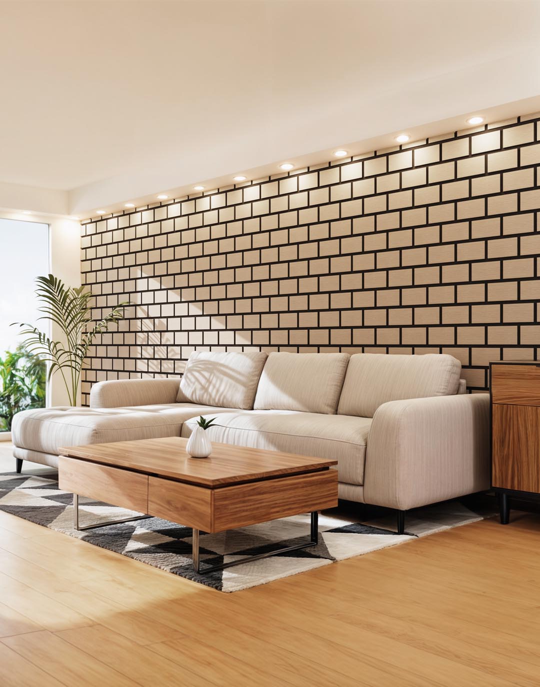 Akustikpaneel Bricks Blonde Ash 240x60 cm