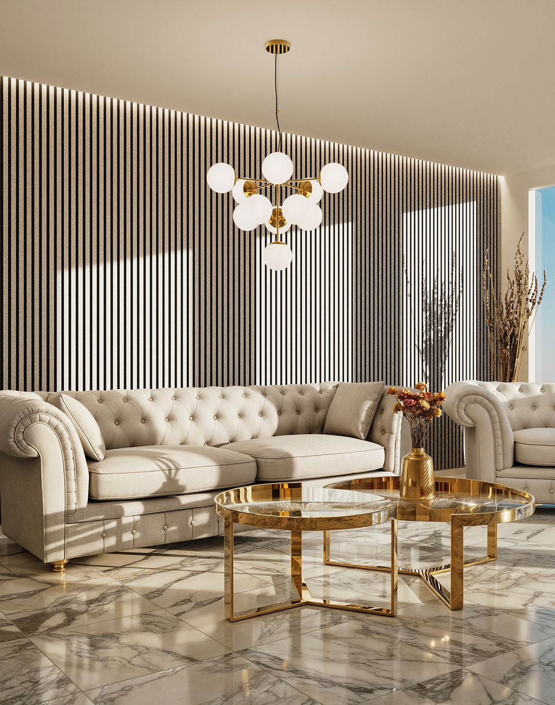 Akustikpaneel Silver Glitter 240x60 cm